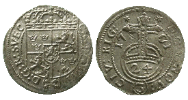 1697 1/24 Taler of Riga, Livonia under Karl XII of Sweden