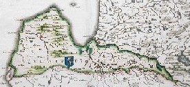 Map of Duchy of Courland c. 1600