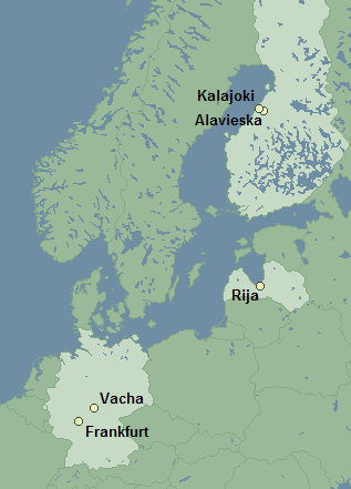 Wittzells of Livonia Map